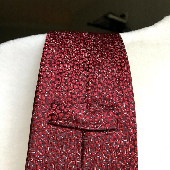 Ermenegildo Zegna Tie REGAL Red pattern Silk Italy - Picture 3 of 8